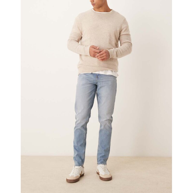 ASOS DESIGN skinny jeans in light wash blue