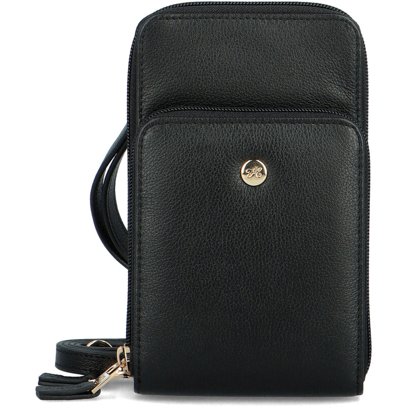 Malá dámská kožená crossbody kabelka černá - Hexagona Vuera