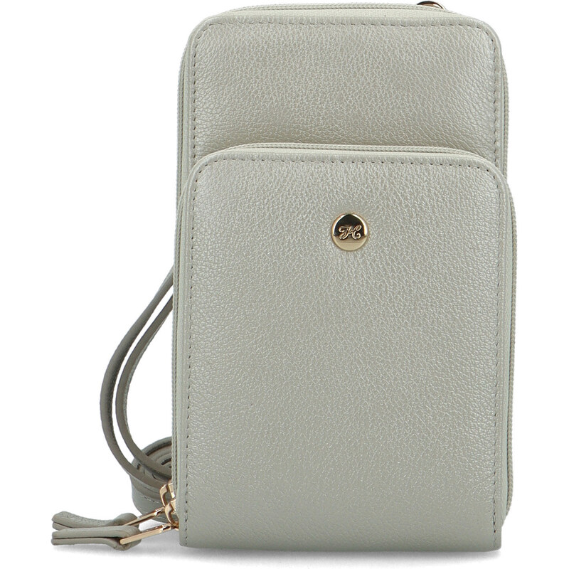 Malá dámská kožená crossbody kabelka stříbrná - Hexagona Vuera 102359315