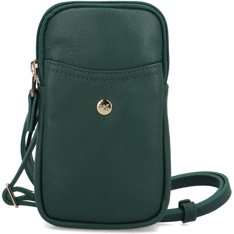 Malá dámská kožená crossbody kabelka tmavě zelená - Hexagona Liviera 102359321