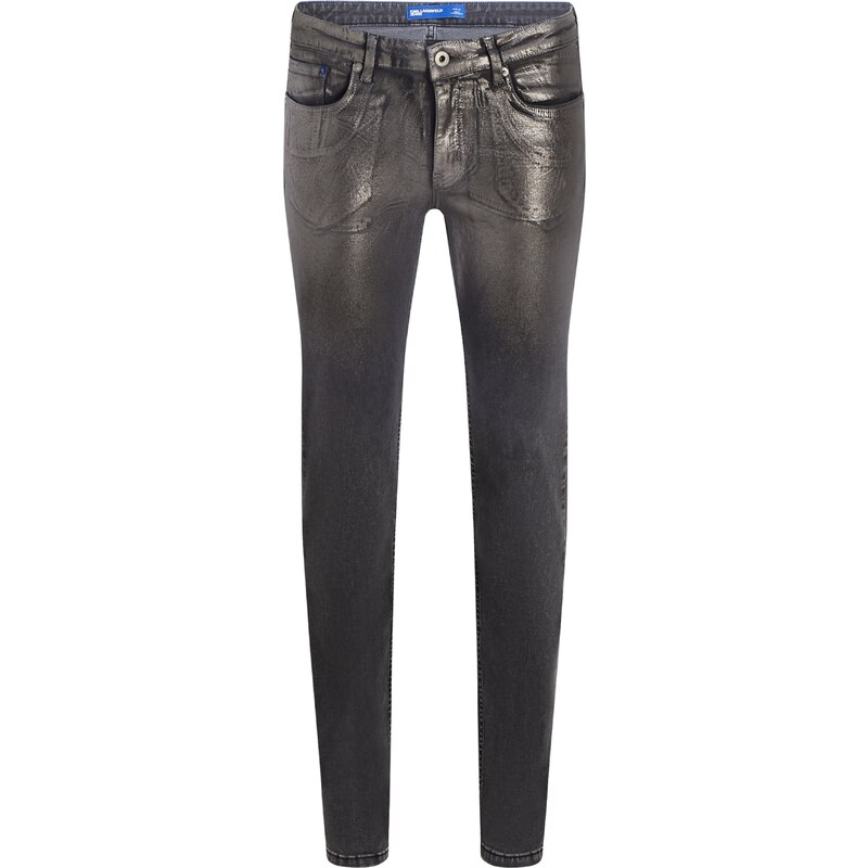 KARL LAGERFELD JEANS Džíny černá / stříbrná