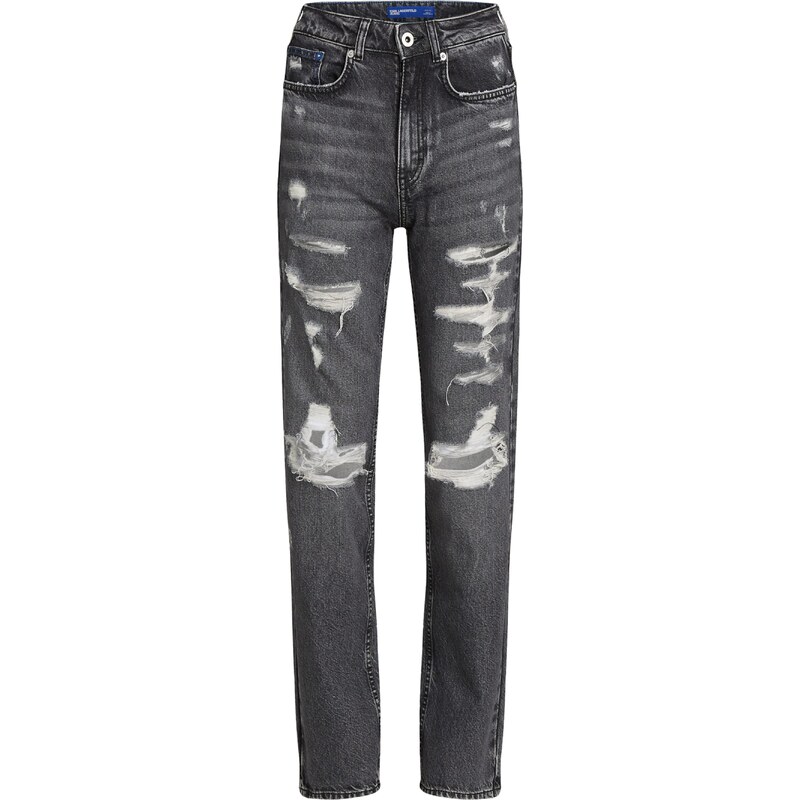 KARL LAGERFELD JEANS Džíny černá / bílá