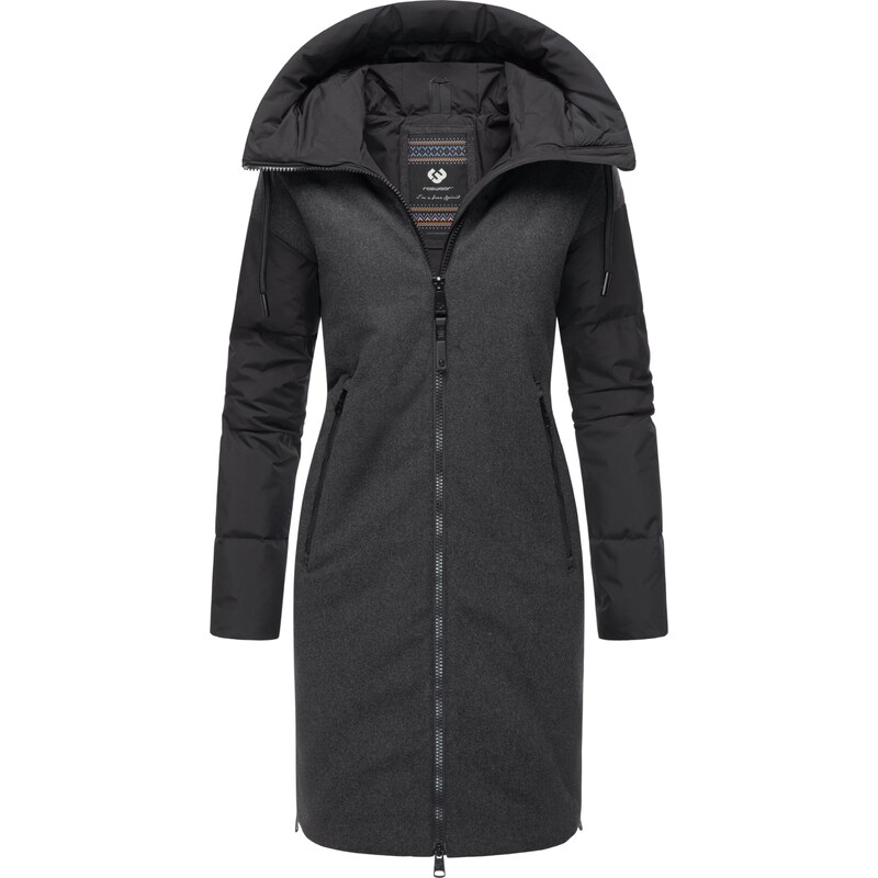 Ragwear Zimní kabát Jumana černá / černý melír 103158635