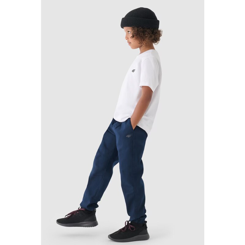 Chlapecké Kalhoty Jogger Casual Hladké 4F Tmavě Modré