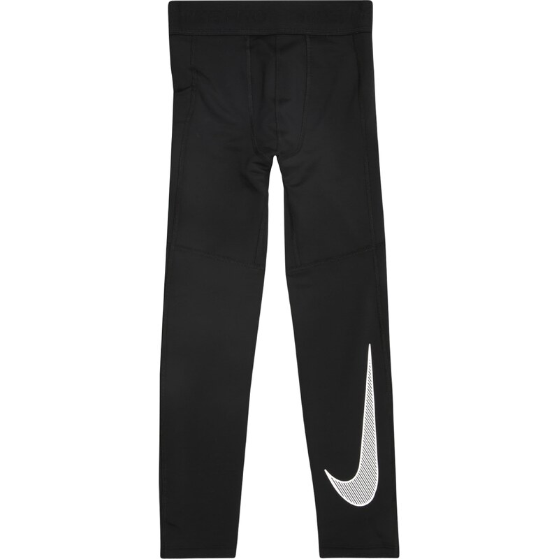 NIKE Sportovní kalhoty Pro černá / bílá