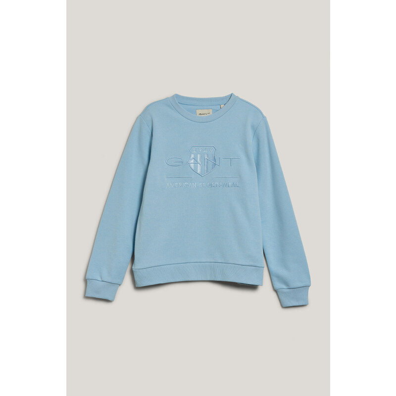 MIKINA GANT REG TONAL SHIELD C-NECK SWEAT CALMING BLUE 102414297