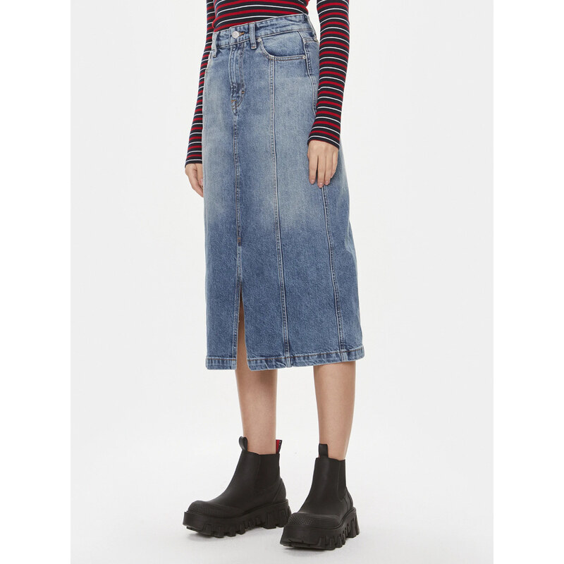 Tommy Jeans dámská modrá džínová sukně 109099451