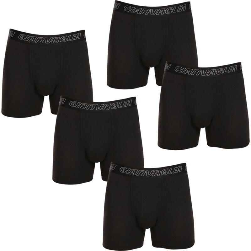 5PACK pánské boxerky Gianvaglia černé (GVG-5015) 87186096