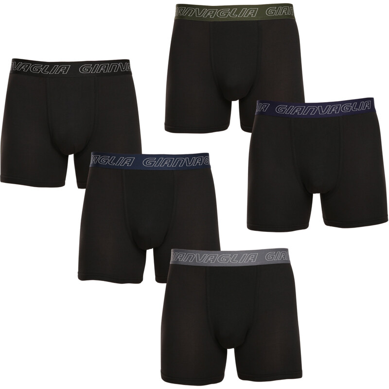 5PACK pánské boxerky Gianvaglia černé (GVG-5014) 86839222