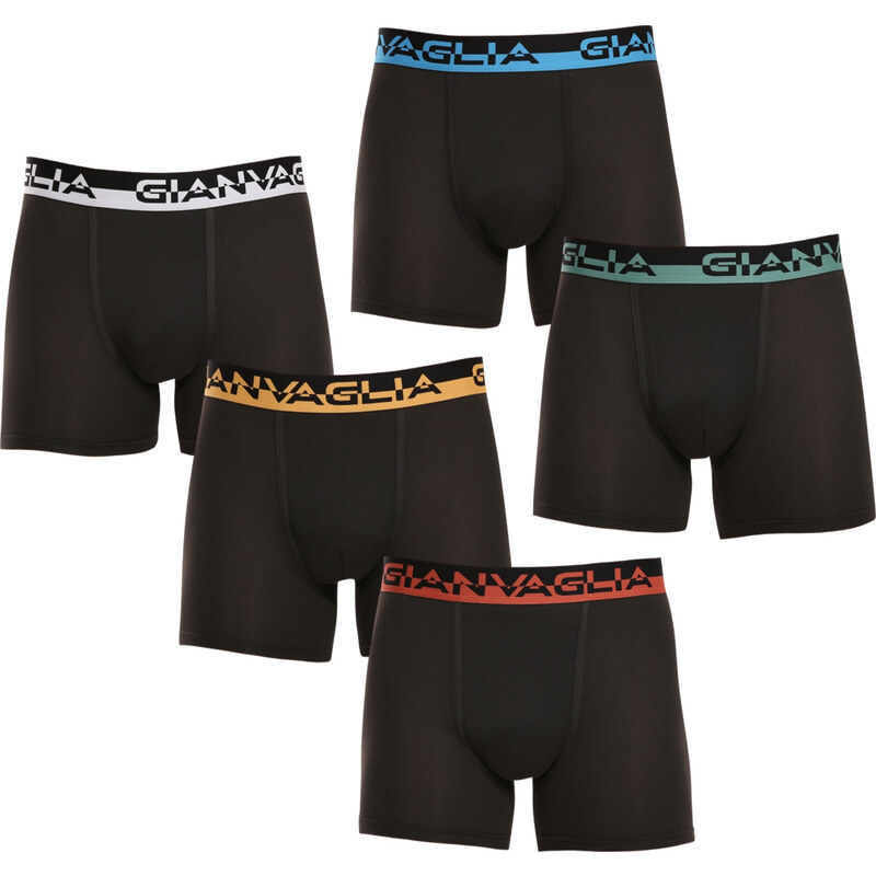 5PACK pánské boxerky Gianvaglia černé (GVG-5008) 86839224
