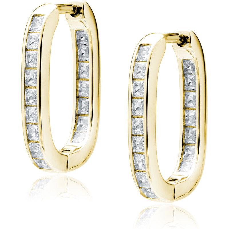 LUNICA Stříbrné náušnice CRYSTAL GRACE GOLD 102428059
