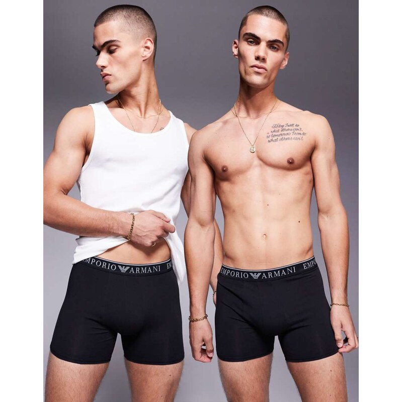 Armani Exchange Emporio Armani bodywear 2 pack boxer in black with 115718565
