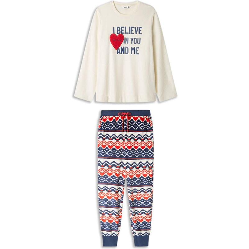 Gisela Pyžamo Set marine modrá / červená / offwhite 104221734
