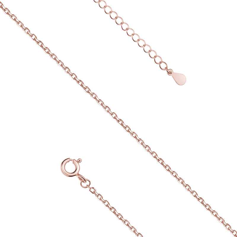 LUNICA Stříbrný řetízek ROSE GOLD 45cm