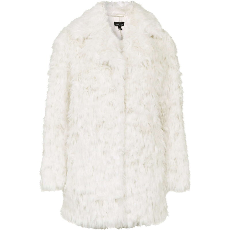 Topshop Shaggy Faux Fur Coat