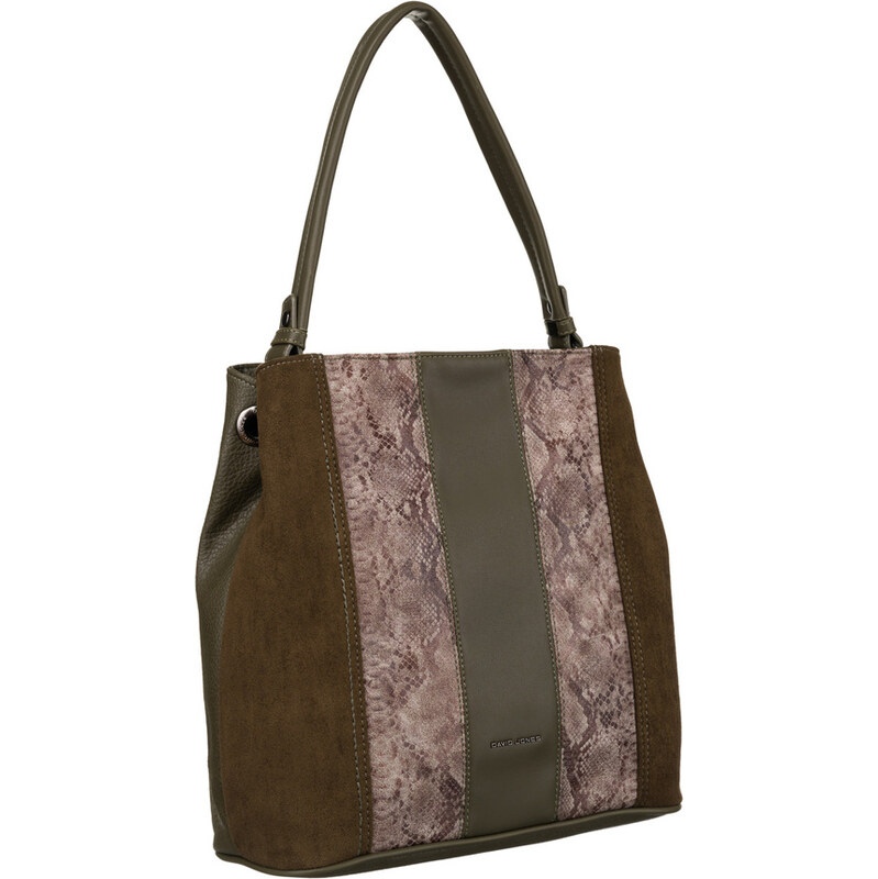 David Jones khaki shopper kabelka s hadím vzorem 100034388