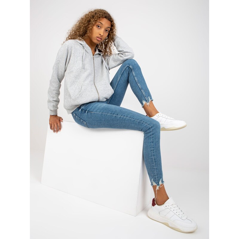 BASIC Feel Good Grey zip-up hoodie with pockets 102446902