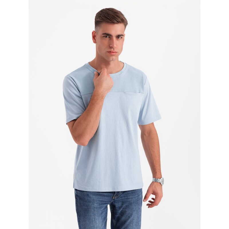 Ombre Mens LOOSE FIT t-shirt with pocket - blue