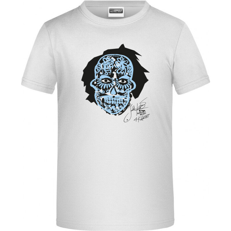 Klokart Jakub Kohák - dětské tričko Skull - Bílá / Dětské / 10