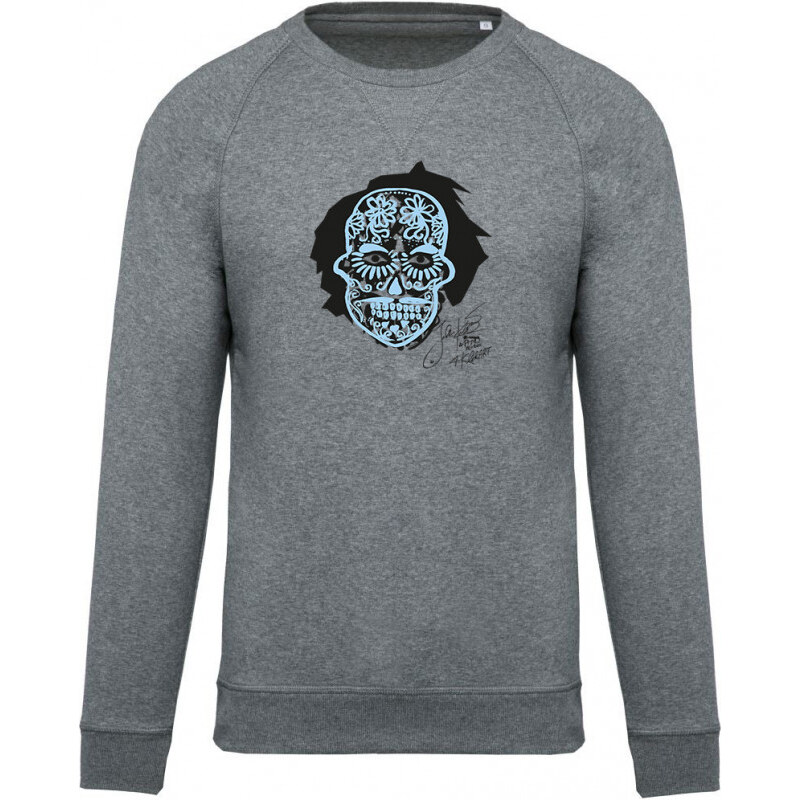 Klokart Jakub Kohák - pánská mikina Skull - Šedá / Pánské / M
