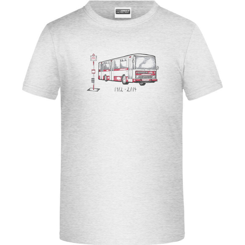 Klokart Dopravní podnik Praha - dětské tričko Karosa - Šedá /