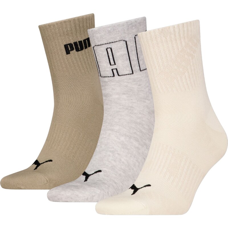Puma unisex mesh logo short crew sock 3p neutral combo 102452081