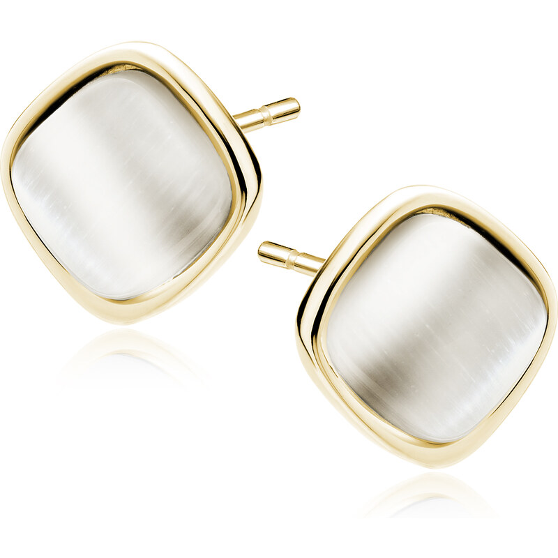 LUNICA Stříbrné náušnice ULEXIT GOLD 102453130