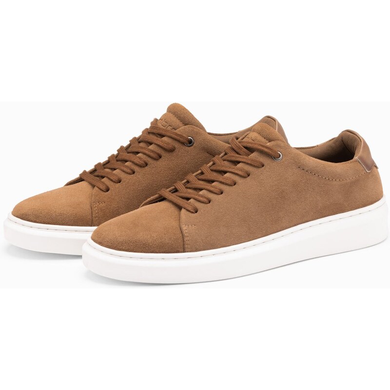 Ombre Classic mens soft suede sneaker shoes - light brown