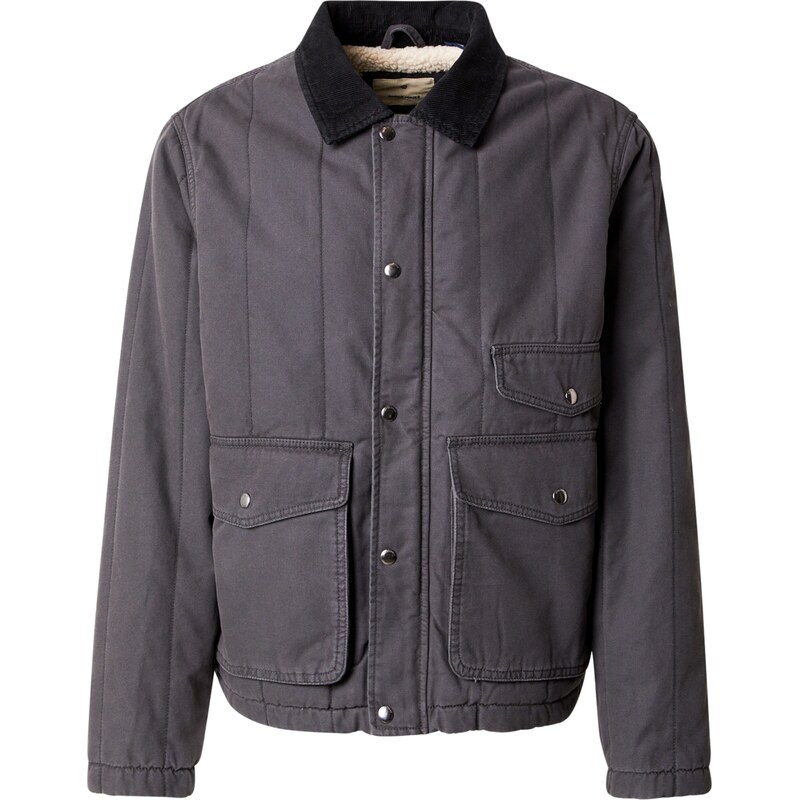 JACK & JONES Přechodná bunda JPRBLUcomo tmavě šedá / černá