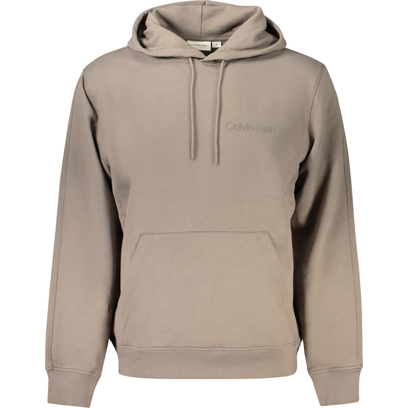 Pánská hnědá mMikina Calvin Klein s kapucí