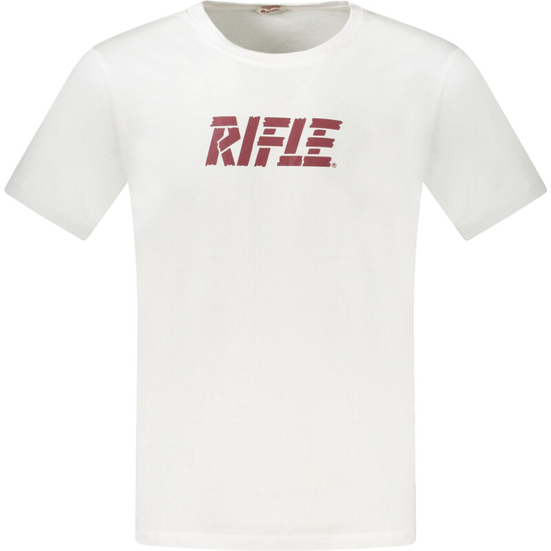Bílé pánské triko RIFLE s krátkým rukávem