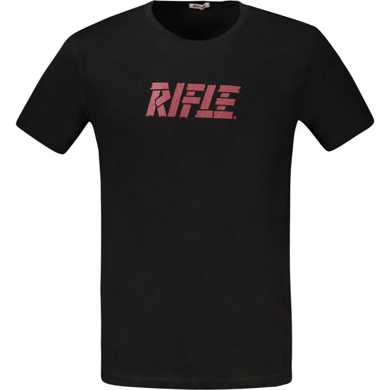 Černé triko RIFLE s krátkým rukávem 108926868