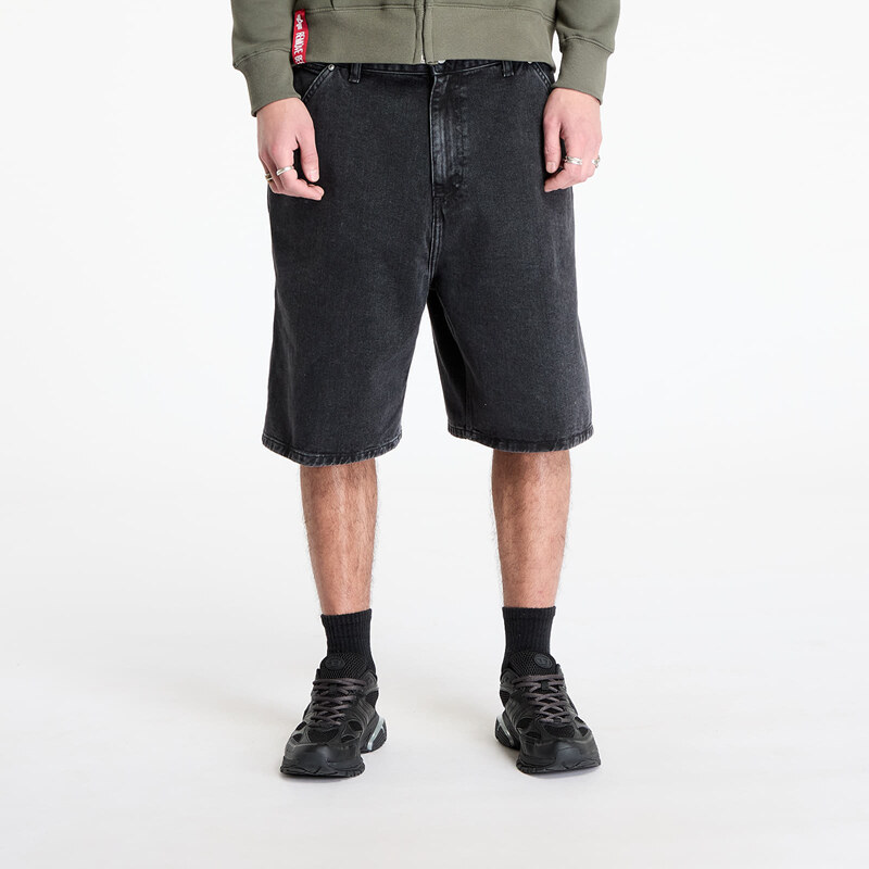 Šortky Carhartt WIP Rivet Short Black Stone Washed XS