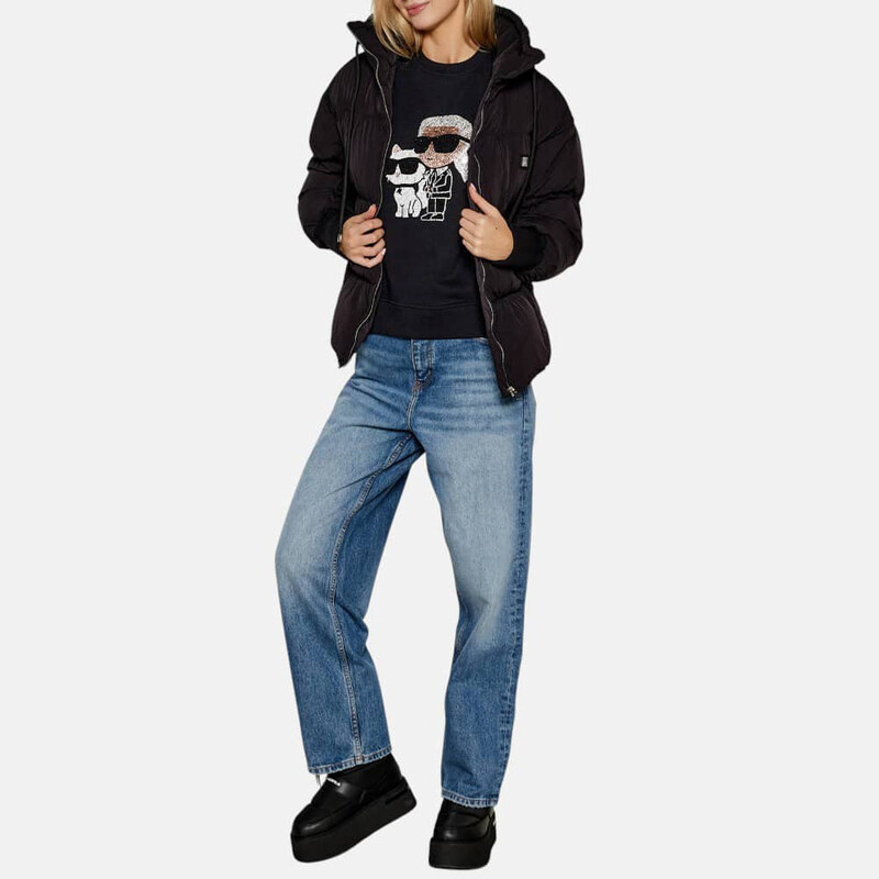 Dámská černá mikina Karl Lagerfeld Ikonik 2.0. RS 56116