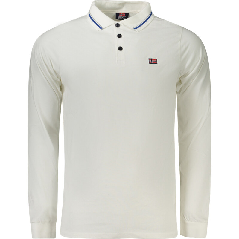 NORWAY 1963 Bílé pánské polo s dlouhým rukávem