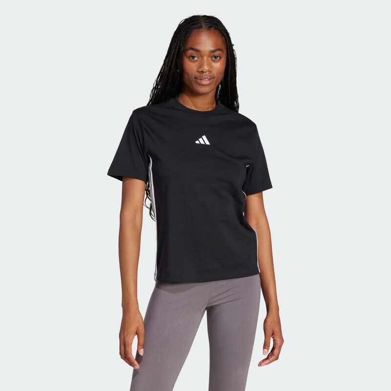 Adidas Bavlněné tričko Essentials 3-Stripes