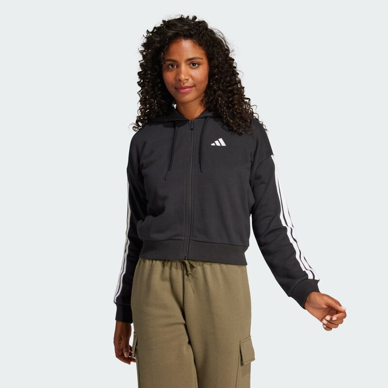 Adidas Mikina Essentials 3-Stripes French Terry Full-Zip