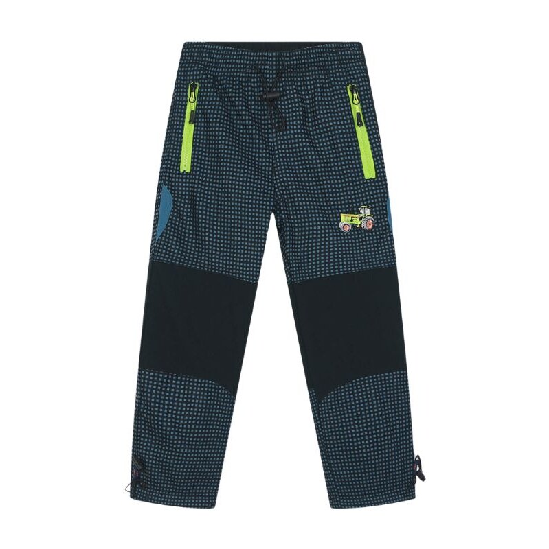 Chlapecké zateplené outdoorové kalhoty černá/modrá Kugo C8970