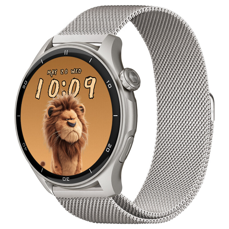 Chytré hodinky Madvell Talon 2 s GPS a bluetooth voláním stříbrné s kovovým řemínkem