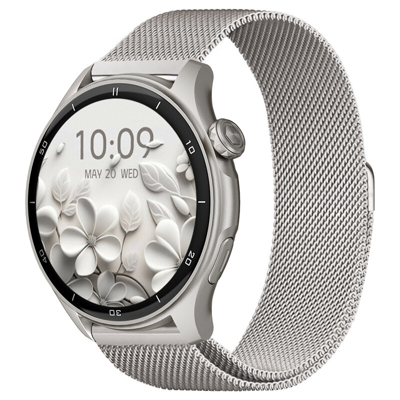 Chytré hodinky Madvell Talon 2 s GPS a bluetooth voláním stříbrné s kovovým řemínkem