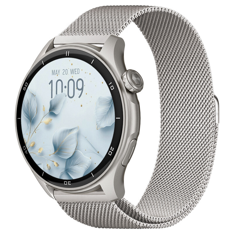 Chytré hodinky Madvell Talon 2 s GPS a bluetooth voláním stříbrné s kovovým řemínkem
