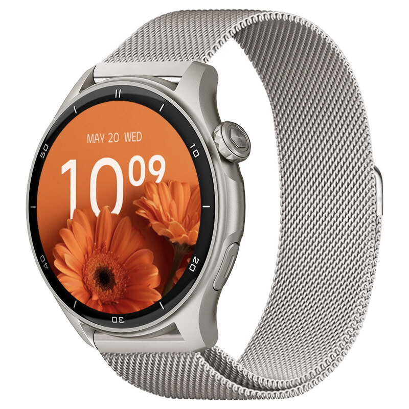 Chytré hodinky Madvell Talon 2 s GPS a bluetooth voláním stříbrné s kovovým řemínkem