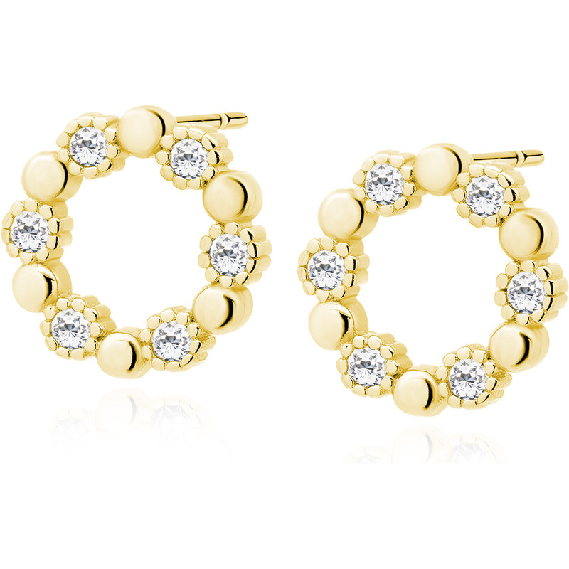 Olivie Stříbrné náušnice KRUH GOLD 3574 46734143