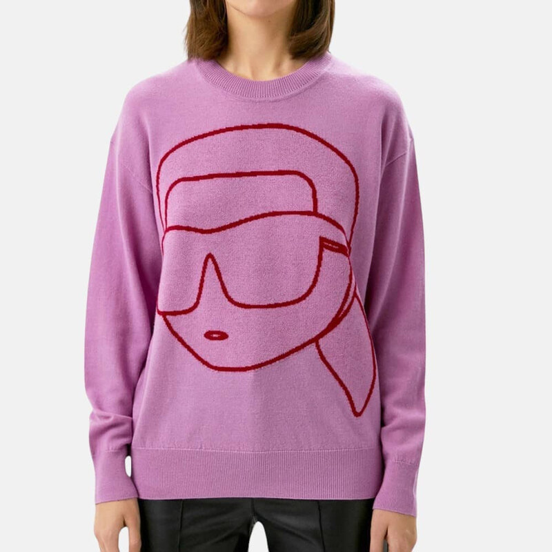 Fialový volný svetr Karl Lagerfeld 56122 114631814