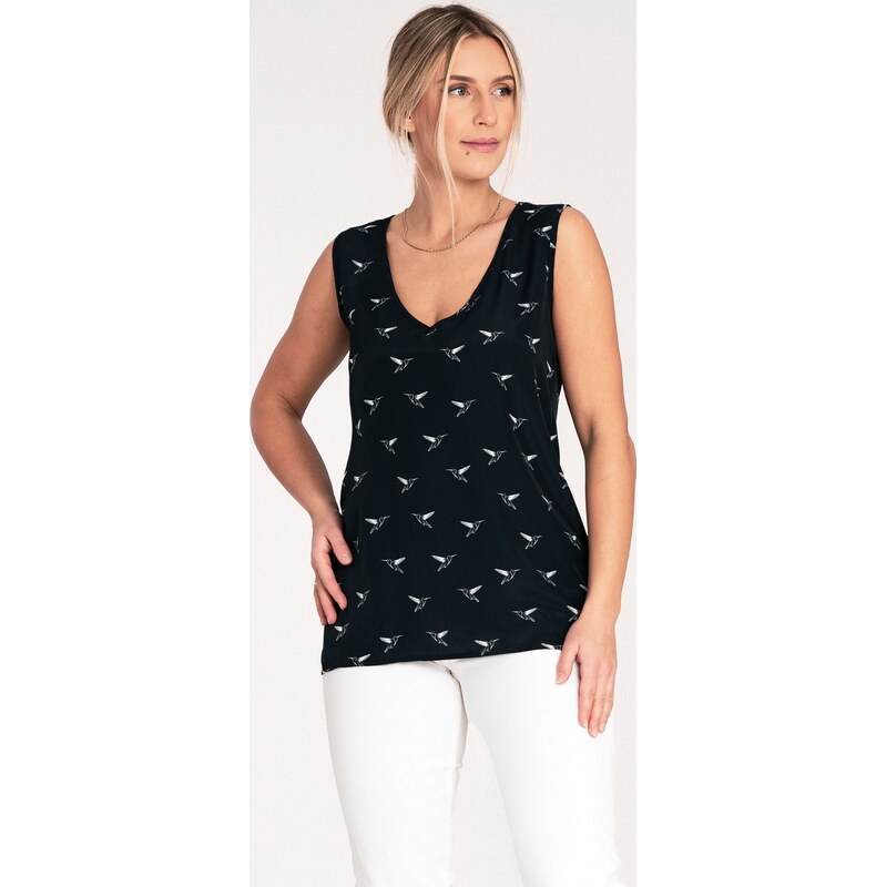FIGL Dámská tmavě modrá halenka se vzory M1076 Navy