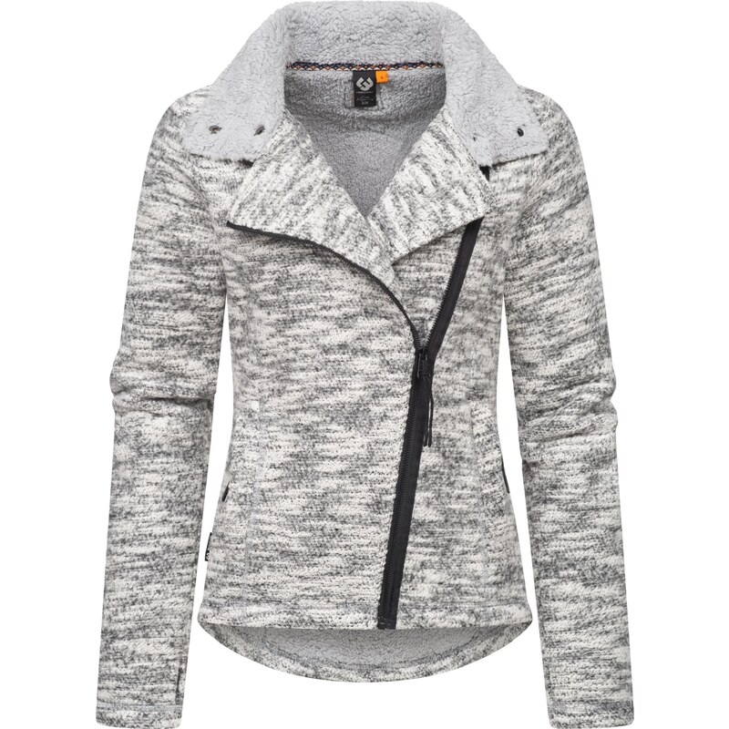 Ragwear Fleecová mikina Saskie šedý melír 104683029