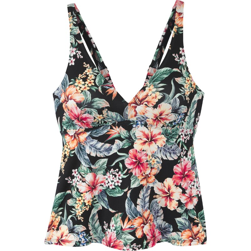 LASCANA Tankiny top béžová / zelená / pink / černá