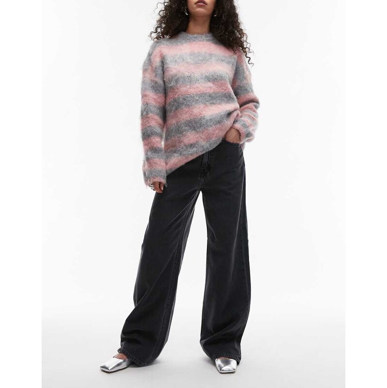 Carhartt WIP jane wide leg denim jean in black-Blue