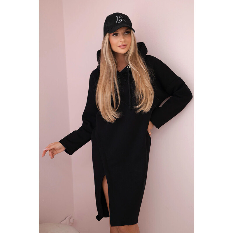 Fashionweek Dámské šaty zateplené s kapucí K9168