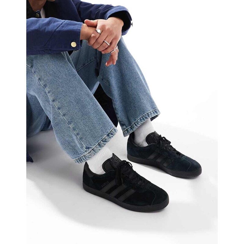 adidas Originals Gazelle trainers in triple black